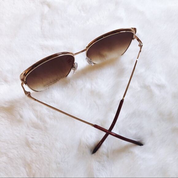 Robbie White Full Rim Retro Cat Eye Sunglasses - Picture 4 of 9